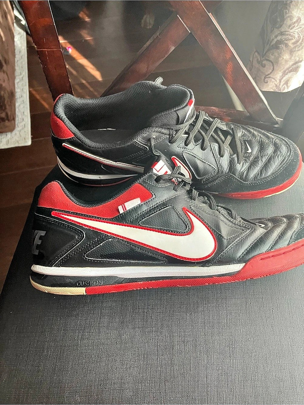 Nike Indoor Soccer Sneakers Black & Red US 12
